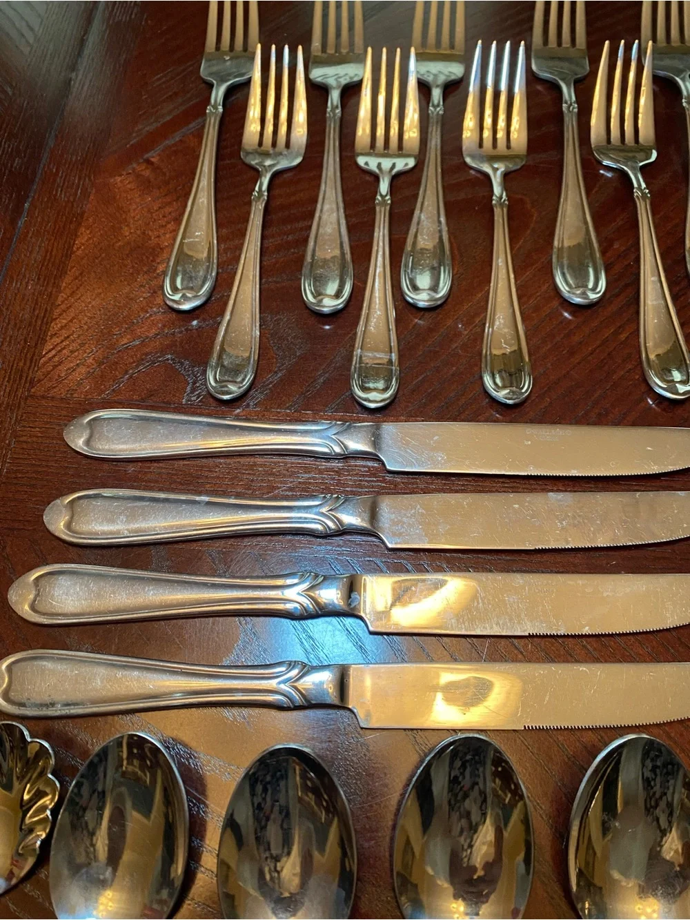 Wallace 18/10 Stainless Steel Flatware 8 piece  Set 45 pieces